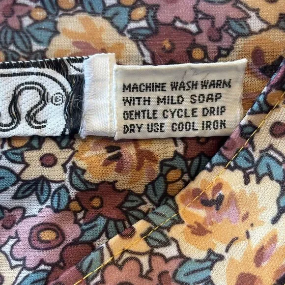 Women's Vintage Blouse Puffed Sleeves Gathered Cuffs Cottage Prairie Country L - Picture 9 of 10